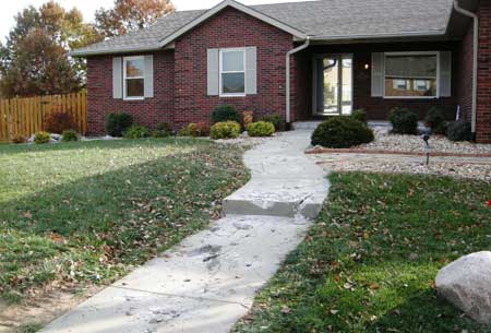 Prep Work Street to Front Door Stone Inlayed Walkway